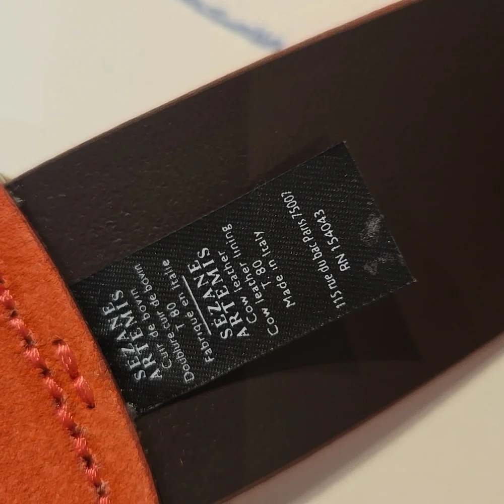 Sezane Artemis Belt, Peach, Size 80, NWT, From Paris, Comes With Floral Clutch - Picture 12 of 17